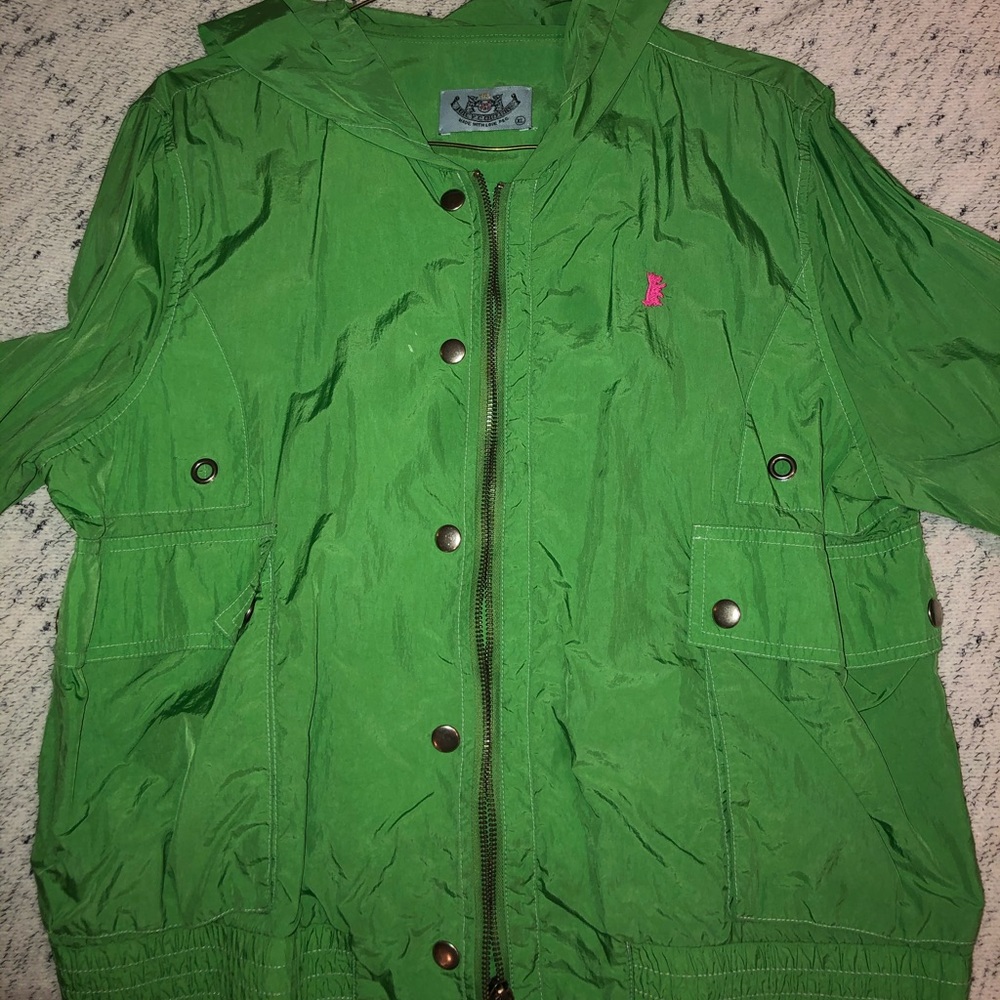 Juicy couture windbreaker with hood!!